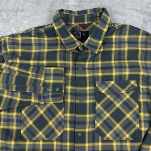 Magpul Lightweight Logger Flannel Shirt Mens M Yellow Gray  Plaid Snap Button